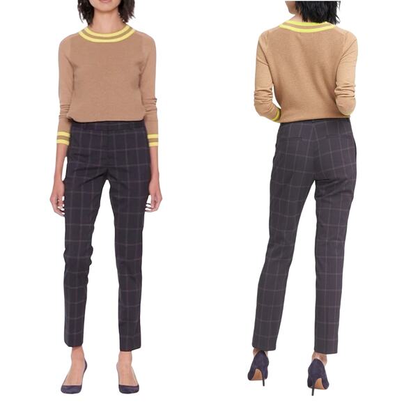 Banana Republic Pants - Banana Republic Womens Ryan Slim Straight Fit Pant Size 6 Windowpane Plaid Print